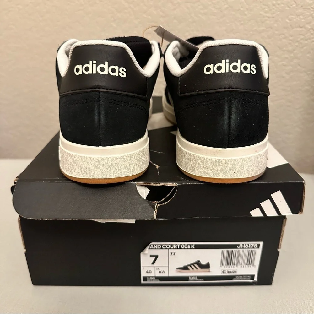 Adidas Black and Cream Sneakers